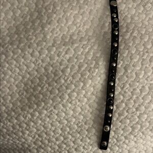 Stylish Black Bracelet, with Silver Accents.libenskind.